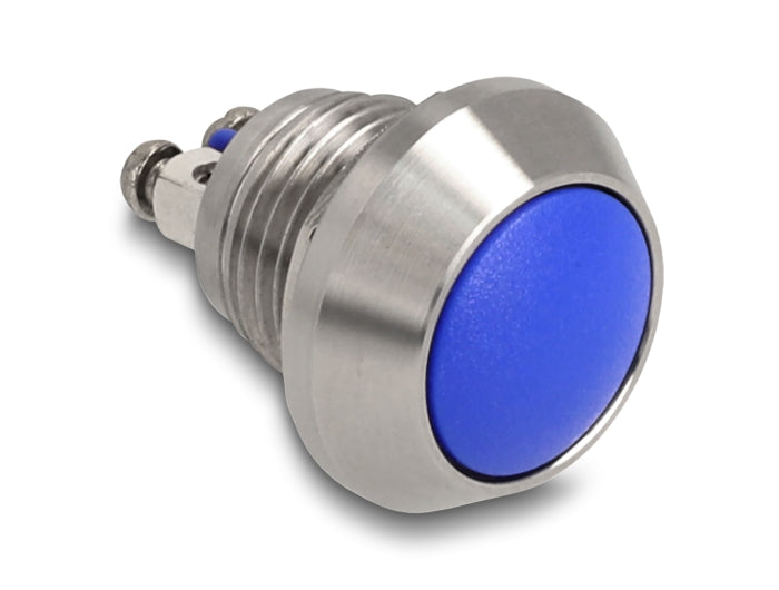 Delock 22032 Push Button For Installation 12 Mm 2 X Screw Terminal Blue