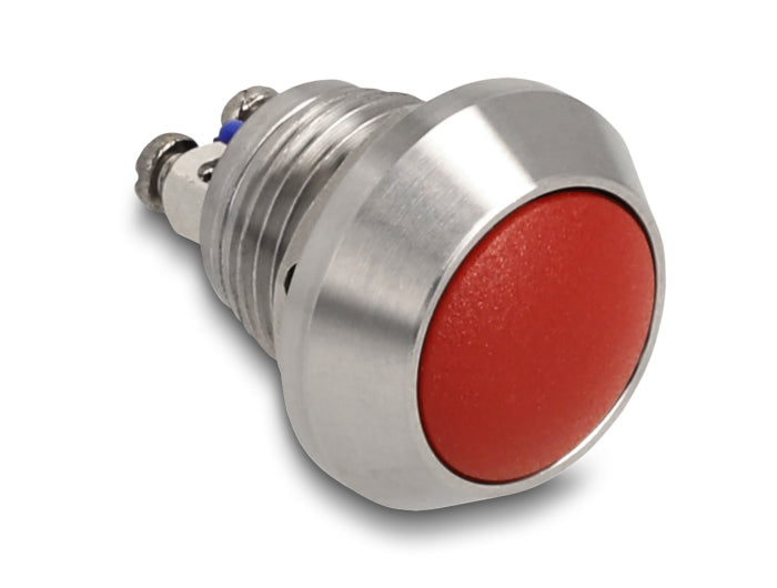 Delock 22033 Push Button For Installation 12 Mm 2 X Screw Terminal Red