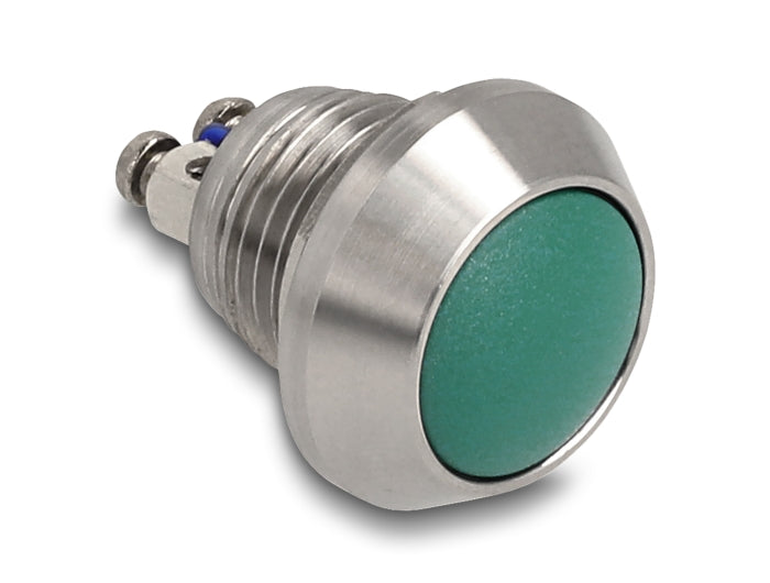 Delock 22034 Push Button For Installation 12 Mm 2 X Screw Terminal Green