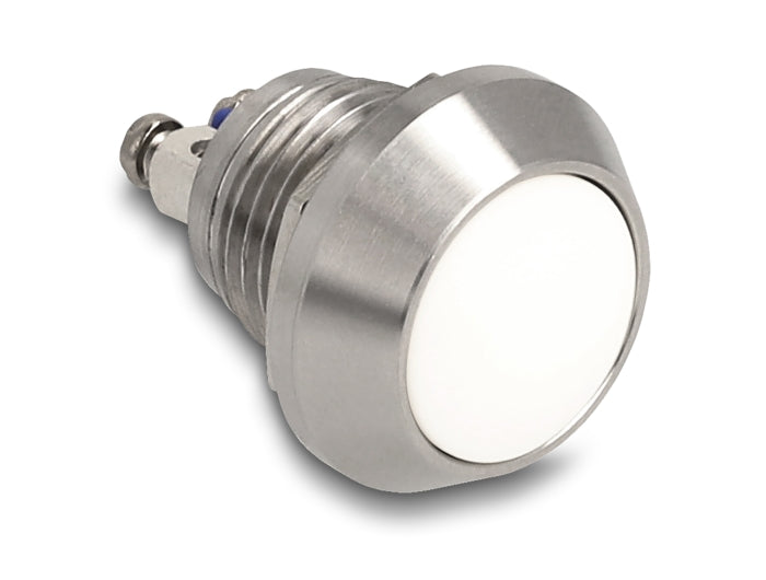 Delock 22035 Push Button For Installation 12 Mm 2 X Screw Terminal White