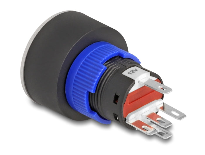 Delock 22047 Push Button Protruding For Installation 22 Mm 5 X Solder Connection