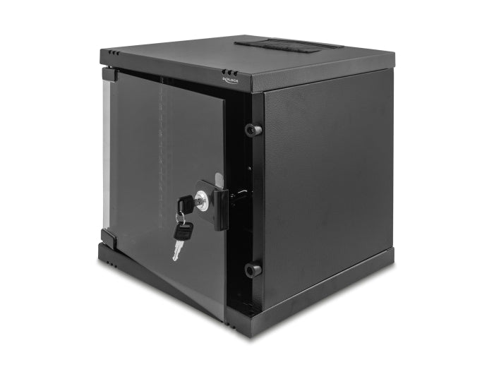 Delock 43422 10″ Network Cabinet 6U With Glass Door For Stand Or Wall Mounting