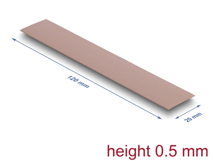 Delock 18481 Thermal Conductive Pad 120 X 20 X 0.5 Mm For M.2 Modules 3.0 W/Mk