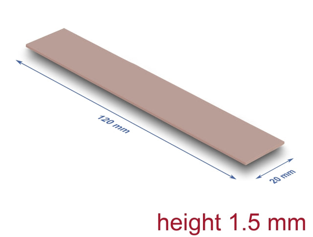 Delock 18482 Thermal Conductive Pad 120 X 20 X 1.5 Mm For M.2 Modules 3.0 W/Mk