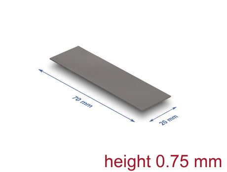 Delock 18473 Thermal Conductive Pad 70 X 20 X 0.75 Mm For M.2 Modules 3.0 W/Mk