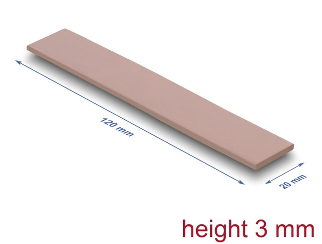 Delock 18484 Thermal Conductive Pad 120 X 20 X 3 Mm For M.2 Modules 3.0 W/Mk