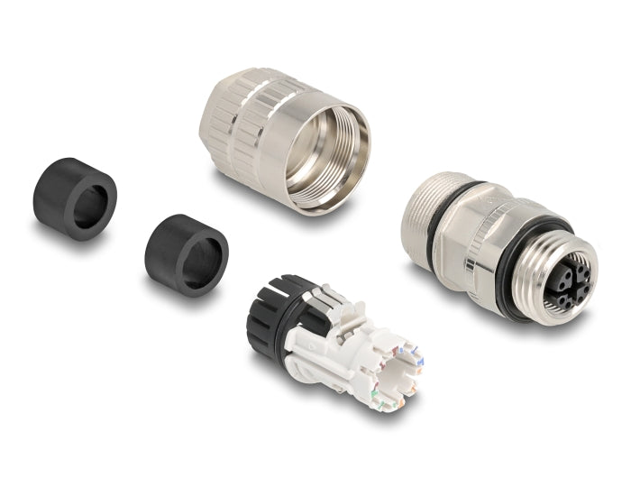 Delock 86056 M12 Female 8 Pin X-Coded Field Assembly Cat.6A