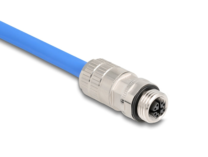 Delock 86056 M12 Female 8 Pin X-Coded Field Assembly Cat.6A