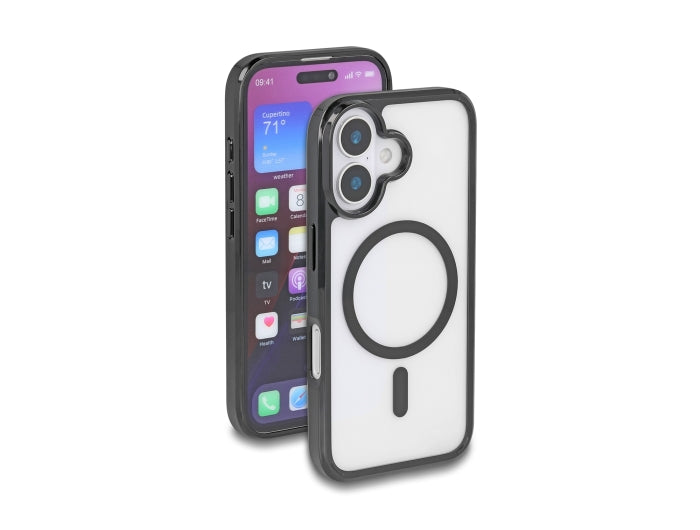 Delock 81266 Protective Case For Iphone 16 Compatible With Magsafe Clear-Black