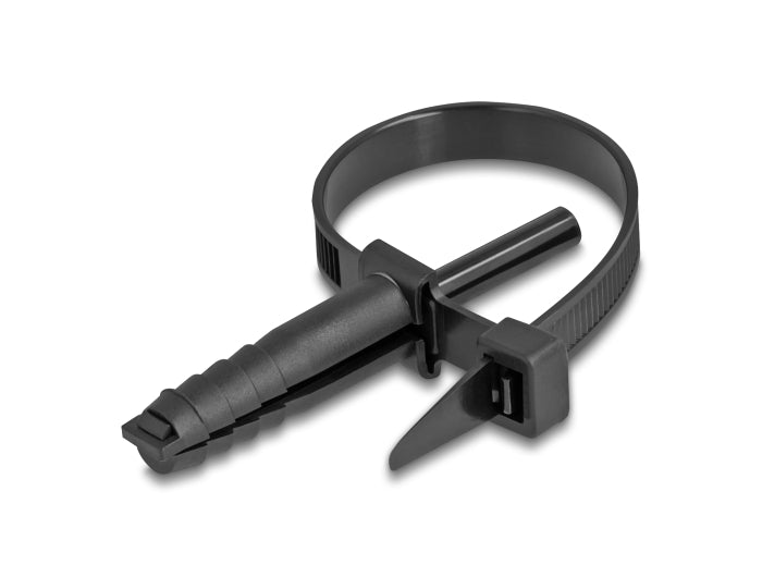 Delock 18914 Cable Tie With Dowel L 150 X W 7.0 Mm Black 100 Pieces