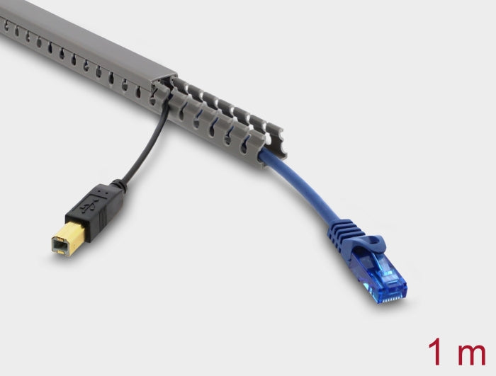 Delock 22025 Wiring Duct 16 X 16 Mm - Length 1 M Grey