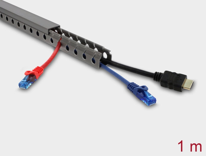 Delock 22027 Wiring Duct 25 X 25 Mm - Length 1 M Grey