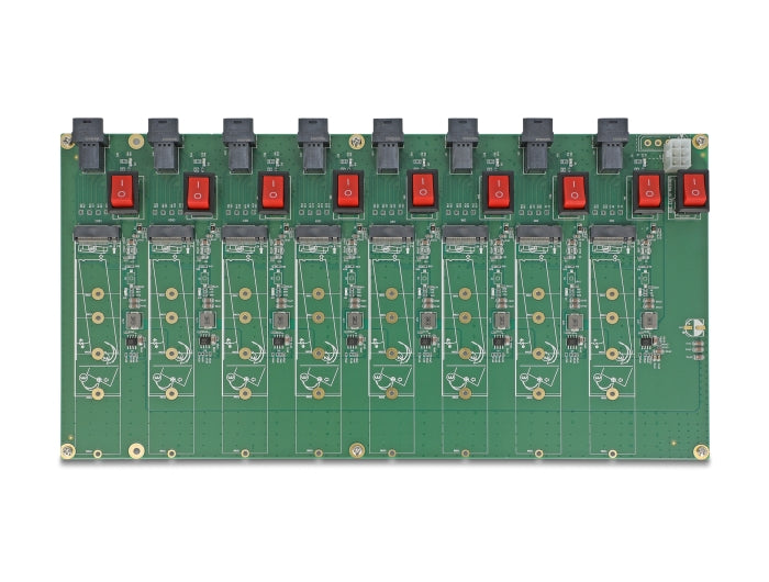 Delock 61073 M.2 Test Board For 8 X M.2 Nvme Key M Ssd With Sff-8643 Connector