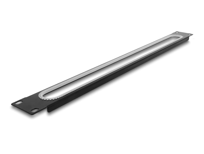 Delock 67275 19″ 1U Cable Bushing With Edge Protection Black