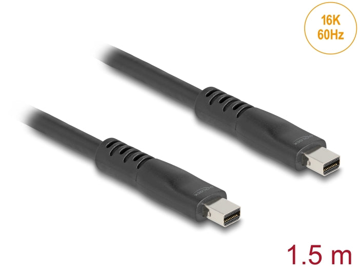 Delock 81177 Mini Displayport Cable 16K 60 Hz 80 Gbps 1.5 M