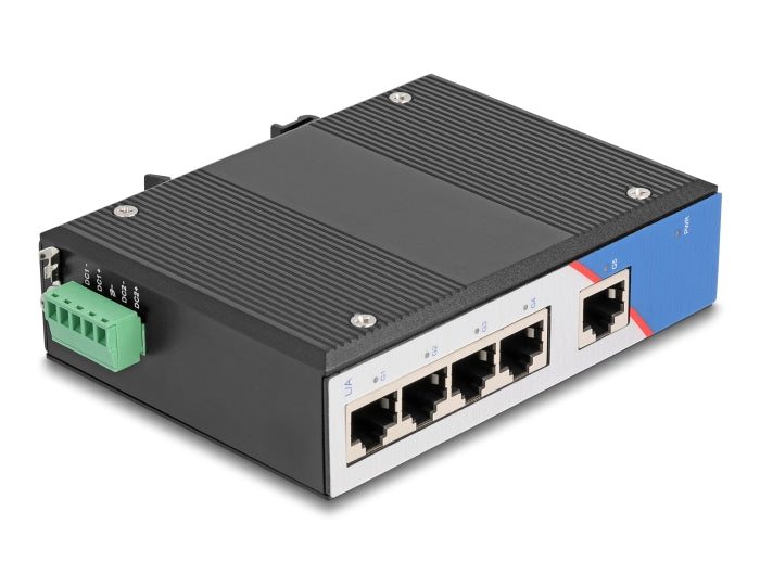 Delock 80162 Industrial Gigabit Ethernet Switch 5 Port Rj45 For Din Rail