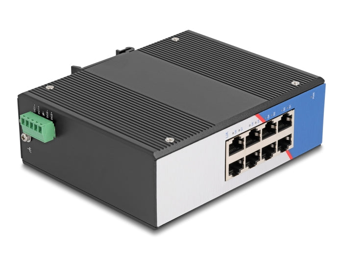 Delock 80163 Industrial Gigabit Ethernet Switch 8 Port Rj45 For Din Rail