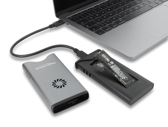Delock 42034 Usb Type-C 40 Gbps Enclosure For 1 X M.2 Nvme Pcie Ssd With Fan