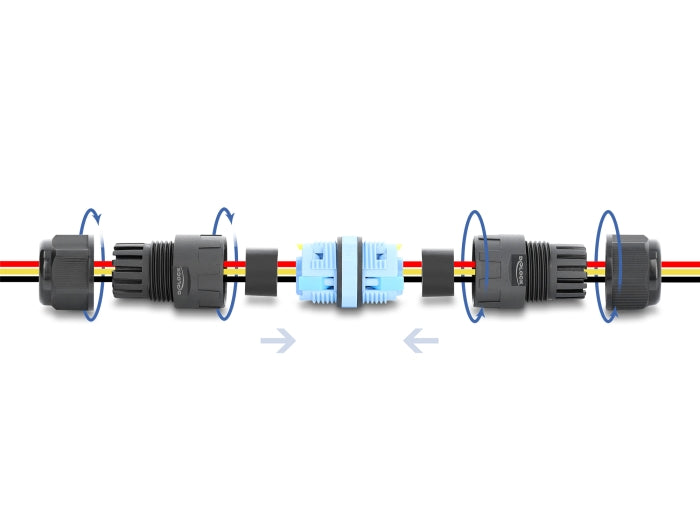 Delock 87243 Cable Connector With Clamp Connection 3 Pin, Cable Diameter 5 - 9Mm