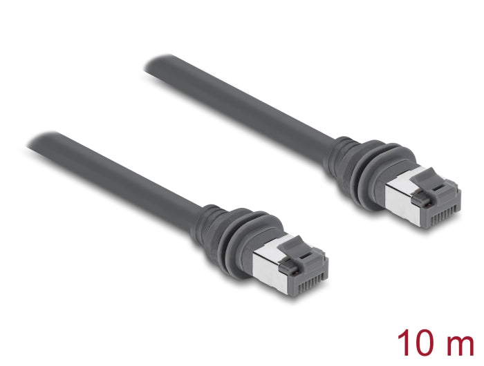 Delock 90666 Rj45 Patch Cable Cat.6 Compatible With Starlink Gen3 - 10 M Grey
