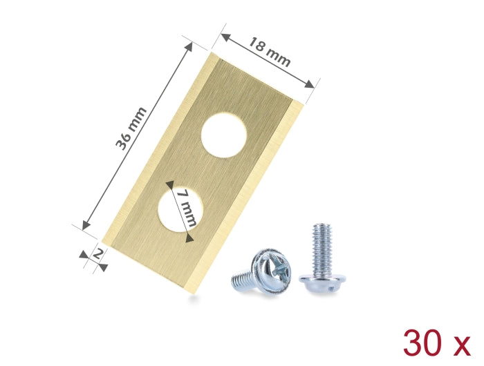 Delock 93302 Titanium Replacement Blades For Worx Landroid 30Pcs