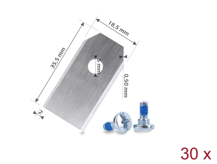 Delock 93305 Replacement Blades For Husqvarna/Gardena/Segway 0.5Mm 30Pcs