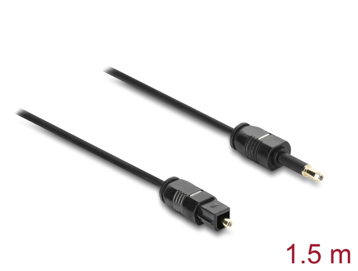 Delock 88065 Toslink Cable Mini Toslink 3.5Mm Male To Toslink Female, 1.5M