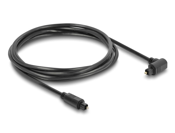 Delock 90929 Toslink Cable 90° Angled Male To Straight Male, Ø 4 Mm, 1.5 M