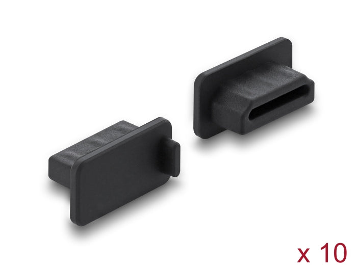 Delock 87465 Dust Cover For Hdmi-A Female 10 Pieces Silicone Black