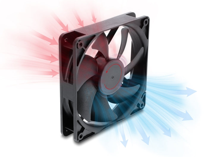 Delock 67448 Axial Fan 48 V Dc, 120 X 120 X 25 Mm W/ 2 Pin Fan Connector Female
