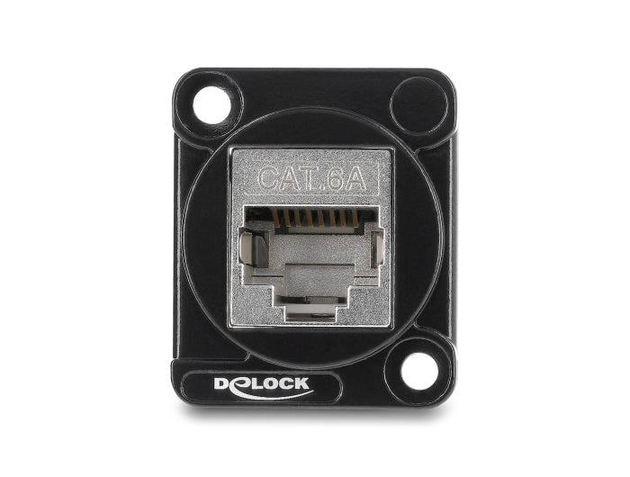 Delock 91177 D-Type Module Rj45 Jack To Jack 90° Angled Cat.6A Black / Silver