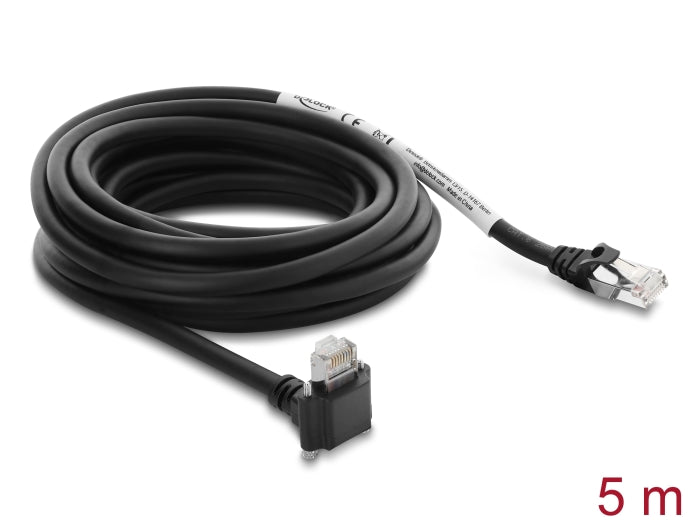 Delock 80965 Gige Camera Cable Rj45 90� 28 Mm Cat.6, 5M
