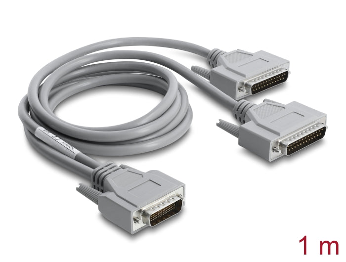 Delock 67610 Y-Cable Adapter Serial Rs-232 Lfh D-Sub Hd 60 Pin Male, 1 M Grey