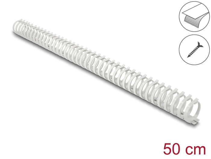 Delock 22073 Cable Duct Flexible Self-Adhesive Screwable 34 X 35 Mm, 50 Cm Long