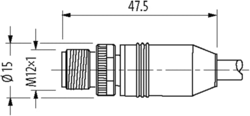 MurrElektronik 7000-44711-7961000 Cable Ethernet Shielded M12 - RJ45, 4-Pin 10m