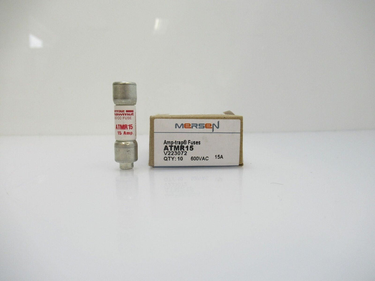 Mersen Amp-Trap ATMR15 Fuses 15A 600V AC Class CC, Lot Of 10