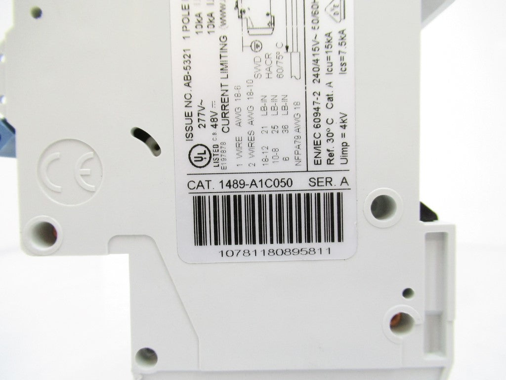 Allen Bradley 1489-A1C050 Miniature Circuit Breaker, 1 Pole