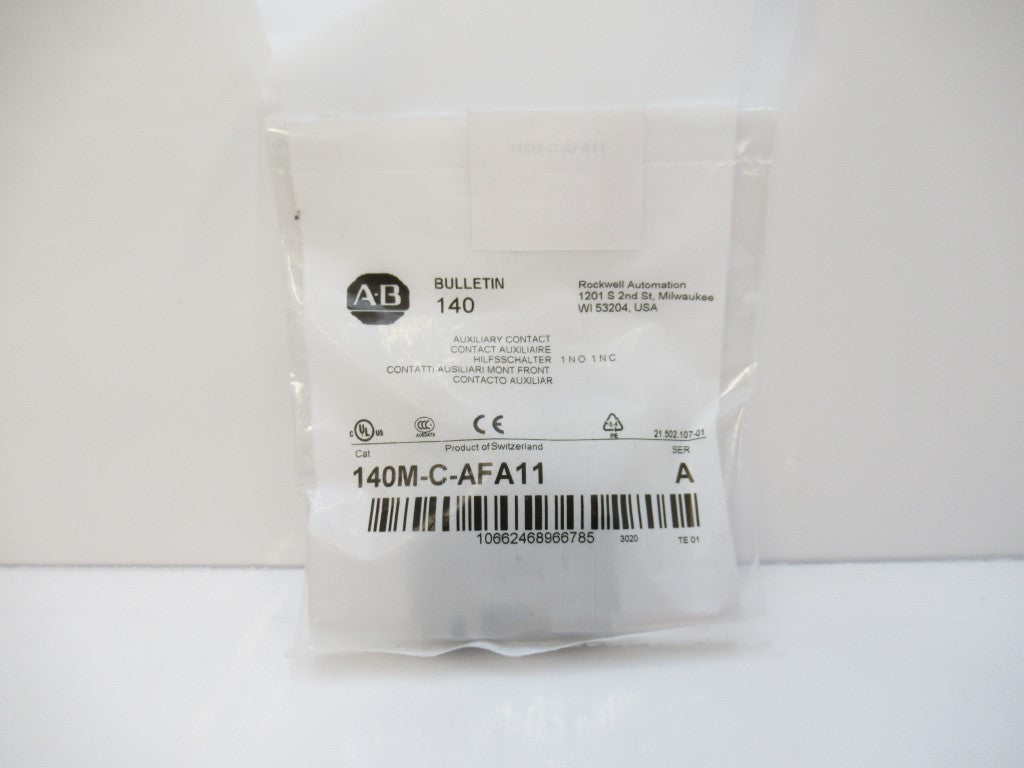 140M-C-AFA11 140MCAFA11 Allen Bradley Auxiliary Contact Block Series A