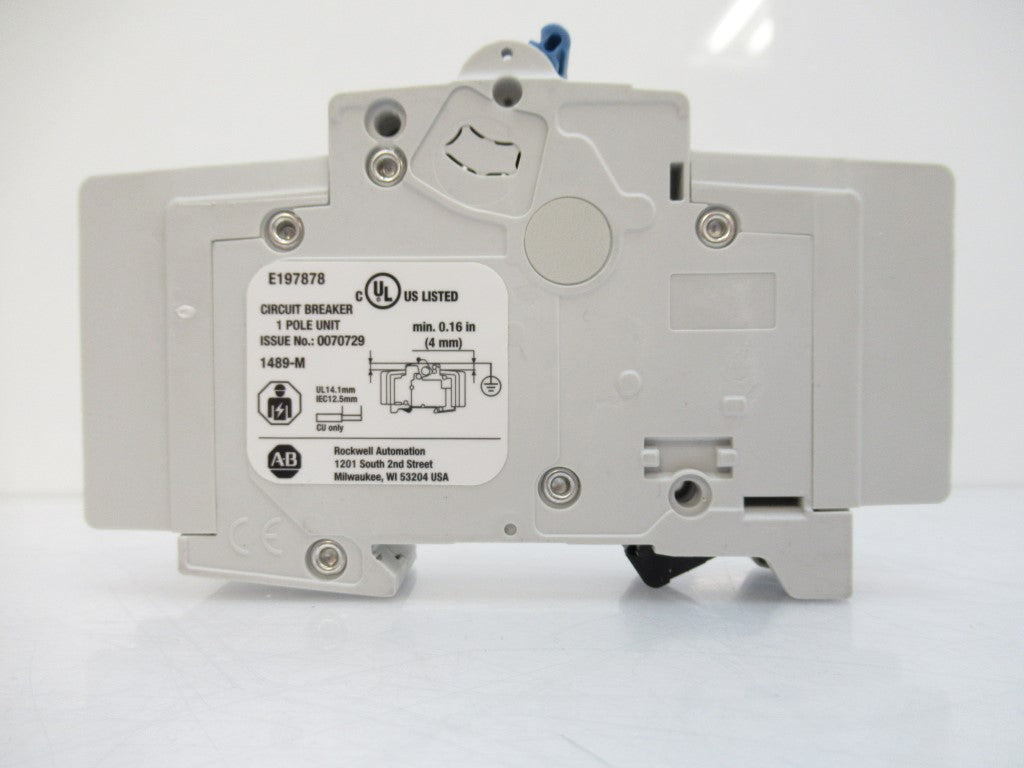 1489-M1C010 1489M1C010 Allen Bradley 1489 Miniature Circuit Breaker, 1 A, 1-Pole