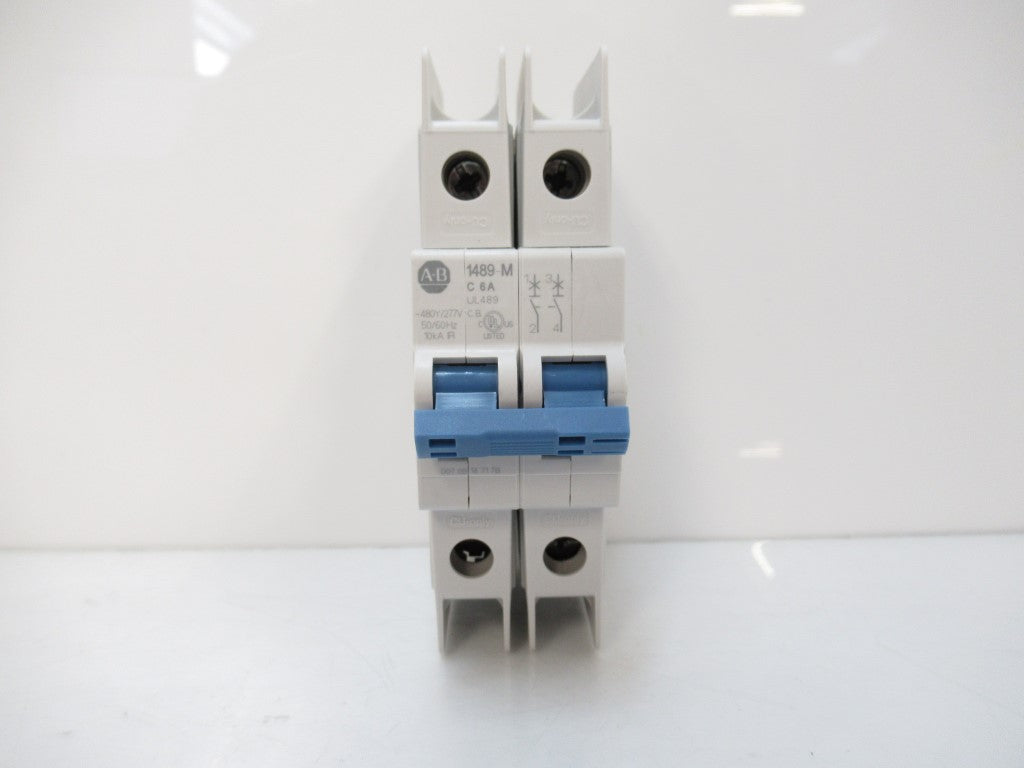1489-M2C060 1489M2C060 Allen Bradley Miniature Circuit Breaker 6 Amp 2-Pole Surplus