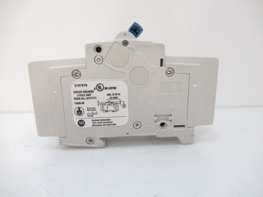 1489-M2C060 1489M2C060 Allen Bradley Miniature Circuit Breaker 6 Amp 2-Pole Surplus