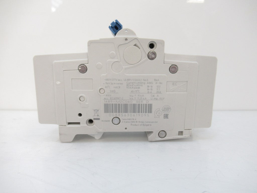 1489-M2C060 1489M2C060 Allen Bradley Miniature Circuit Breaker 6 Amp 2-Pole Surplus