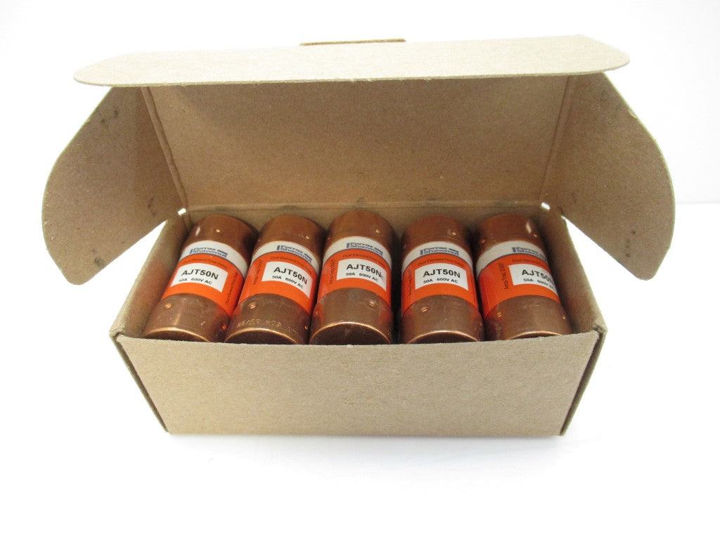 Mersen AJT50N Fuse Amp-Trap 2000 600V AC 50 Amps Class J, Lot Of 10