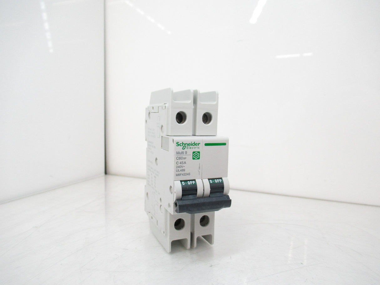 Schneider M9F42245 Multi 9 C60BP 2 Phase Miniature Circuit Breaker, 240V, 45A