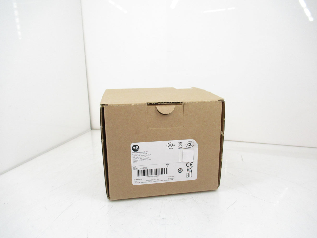 Allen Bradley 194R-J30-1753S Long Turning Handle Disconnect Safety Switch, 600V