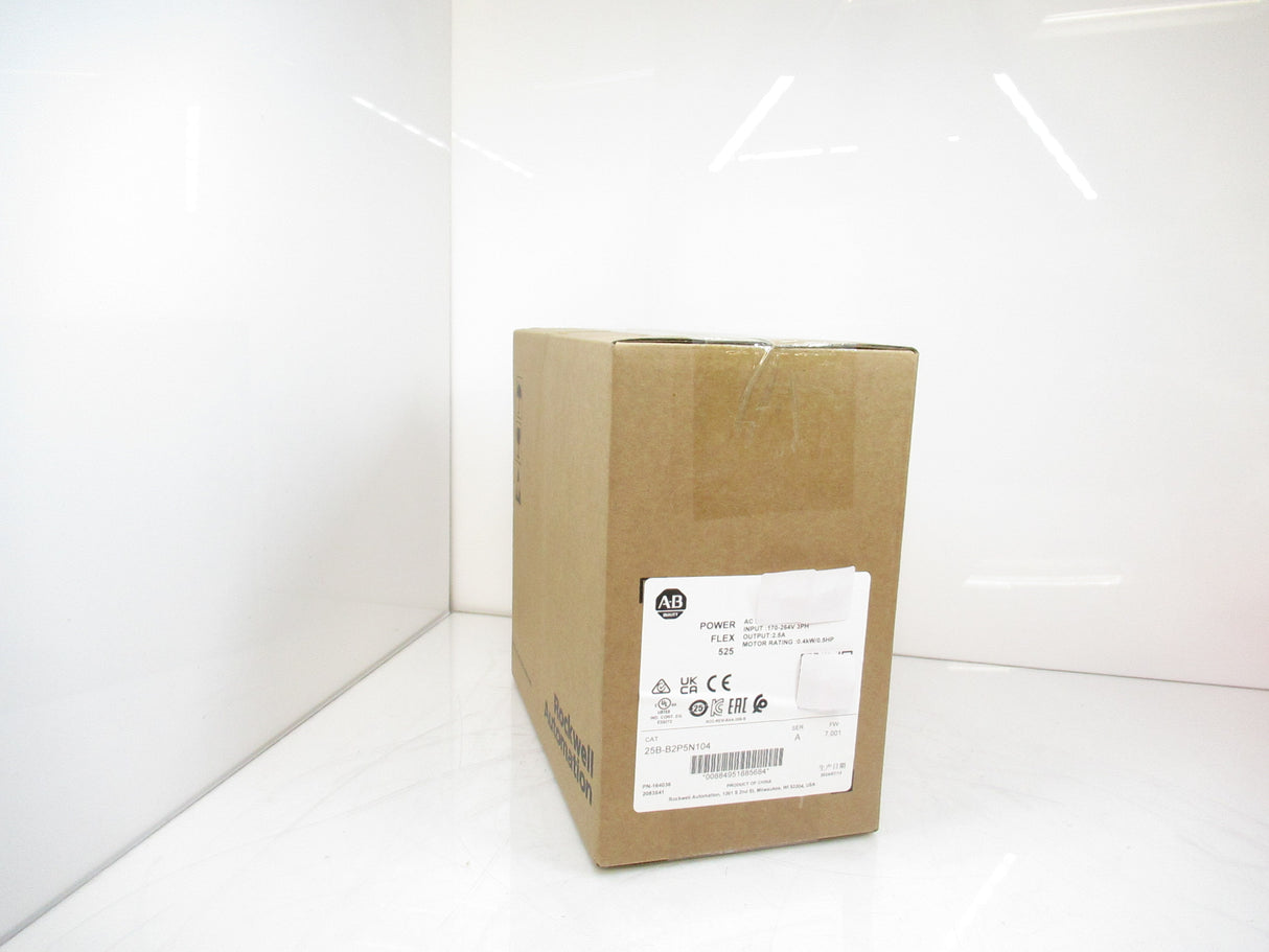 Allen Bradley 25B-B2P5N104 PowerFlex 525 AC Drive 0.5HP, 3PH, SURPLUS