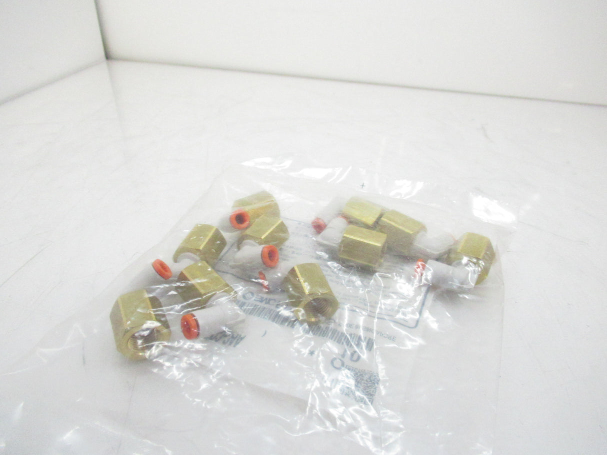 Smc KQ2LF03-34A 5/32" Female Elbow Fitting, Npt 1/8", Lot Of 10