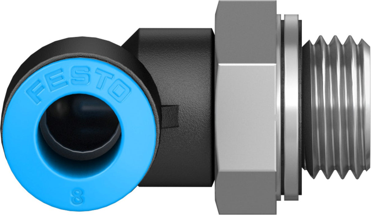 Festo QSL-G1/4-8 186120 Push-In L-Fitting, Lot Of 10