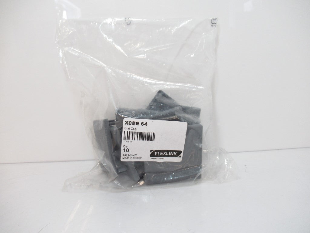 Flexlink XCBE 64 End Cap 64 mm x 64 mm, Plastic, Sold Per Pack Of 10