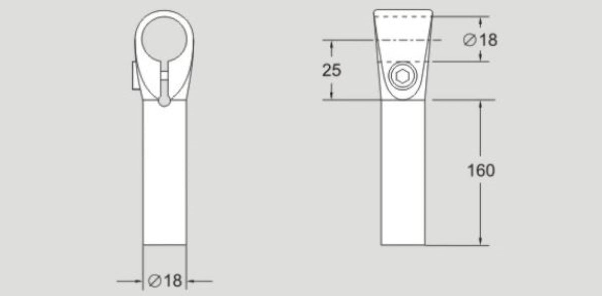 Flexlink XLRL 18X160 CA Guide Rail Clamp, Sold By Unit